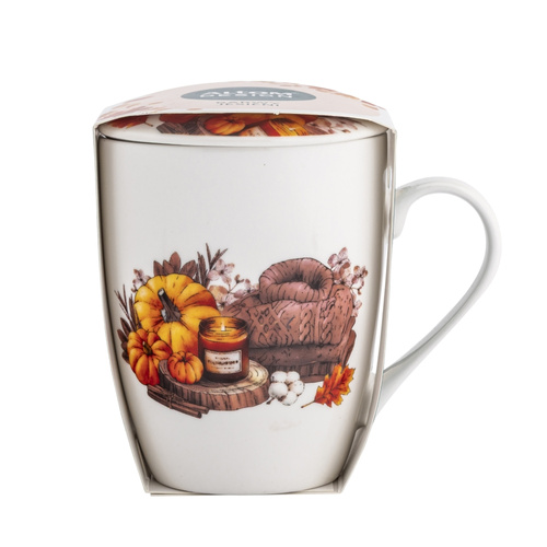 Kubek z zaparzaczem i pokrywką 350 ml Pumpkin Spice