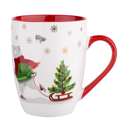 Kubek Baryłka Czerwony 300ml Christmas Bear