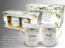 Zestaw 2 kubków Green - Żona idealna / Mąż idealny