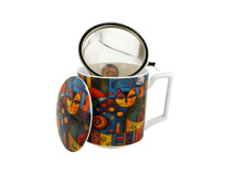 Kubek Modern Art z zaparzaczem 450ml Cat