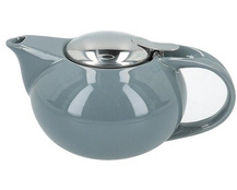 Czajnik ceramiczny z zaparzaczem szary