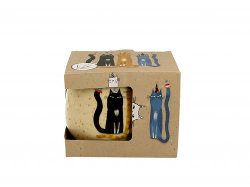 Kubek baryłka  430ml Koci Świat Party