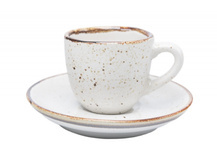 Kera Filiżanka 100ml + Spodek Bel Kremowa