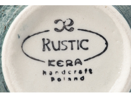 Kera Filiżanka 100ml + Spodek Bel Rustic Seledyn