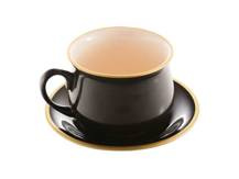 MIEROSZÓW Filiżanka ze spodkiem czarna