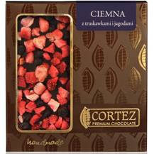 Czekolada ciemna z truskawkami i jagodami 85g