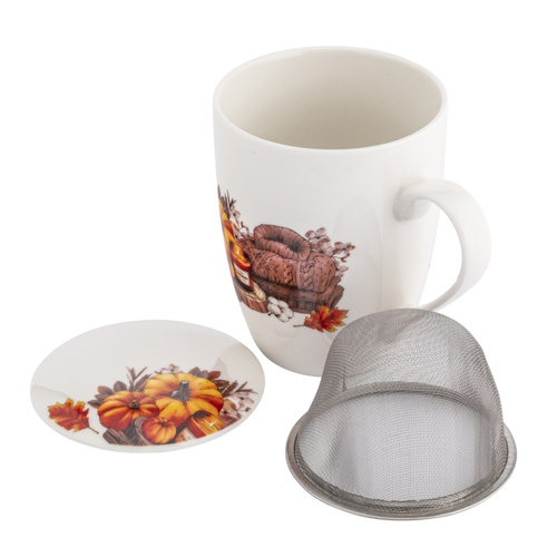 Kubek z zaparzaczem i pokrywką 350 ml Pumpkin Spice