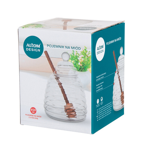 Szklany pojemnik na miód