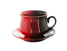 Filiżanka ze spodkiem z użytkowej ceramiki szlachetnej