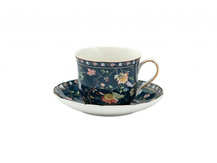 Filiżanka jumbo Angielska Kolekcja Granatowa w kwiaty - 400ml