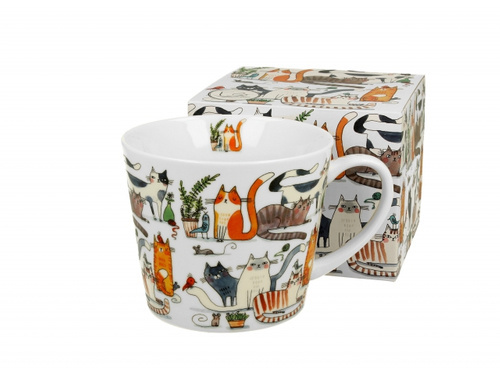 Kubek 610ml Koci świat Leniwe koty