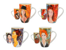 Komplet 4 kubków - A. Modigliani (CARMANI)