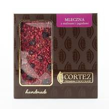 Czekolada mleczna z malinami i jagodami 85g