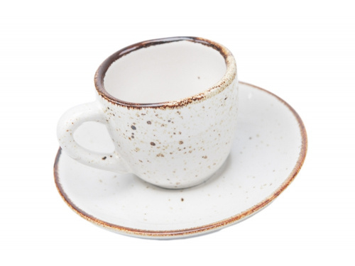 Kera Filiżanka 100ml + Spodek Bel Kremowa