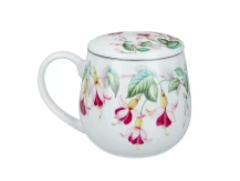 Carmani Kubek z zaparzaczem i przykrywką  Fuksja 420ml