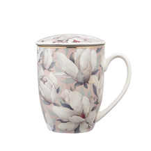 Kubek z zaparzaczem i pokrywką 350ml Magnolia Różowa