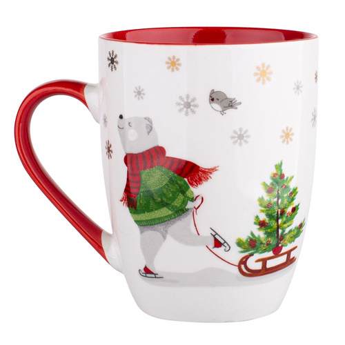 Kubek Baryłka Czerwony 300ml Christmas Bear