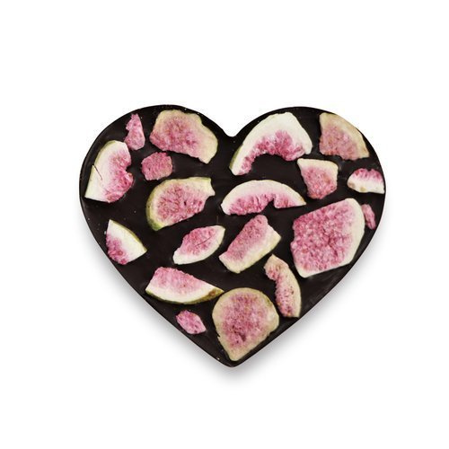 Serce z ciemnej czekolady z figami 80g