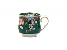 Kubek z zaparzaczem Butelkowa Zieleń English Collection