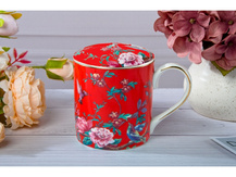 Kubek z zaparzaczem 360ml Czerwony