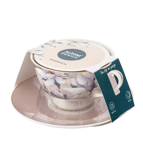 Filiżanka ze spodkiem Moja Kochana 220ml Magnolia Różowa