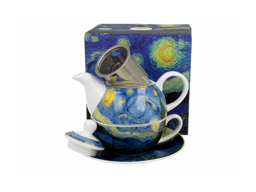 Tea For One Van Gogh Starry Night z zaparzaczem