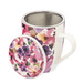 Kubek z zaparzaczem i pokrywką Kwiaty