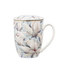 Kubek z zaparzaczem i pokrywką 350ml Magnolia Błękitna